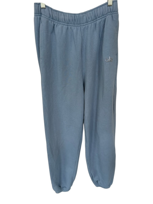 Alo Size S Slate Blue Cotton Blend Drawstring High Waist Jogger Athletic Pants Slate Blue / S