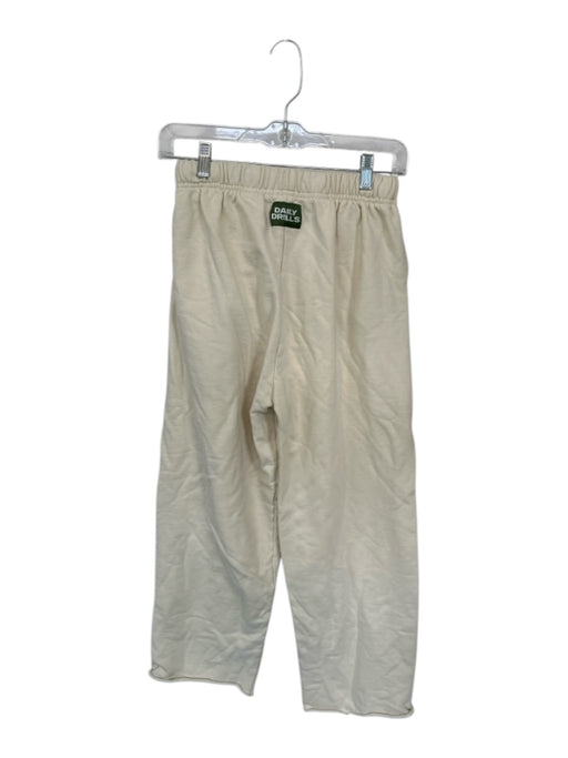 Daily Drills Size XS/S Butter Yellow Cotton Drawstring Wide Leg Cropped Pants Butter Yellow / XS/S
