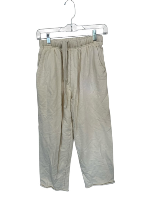 Daily Drills Size XS/S Butter Yellow Cotton Drawstring Wide Leg Cropped Pants Butter Yellow / XS/S