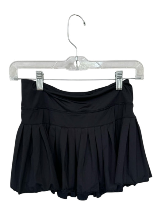 Goldhinge Size S Black Waist Band Pleated Athletic Skort Black / S