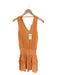 Ramy Brook Size S Orange Polyester Sleeveless Elastic Waist Ruffles Dress Orange / S