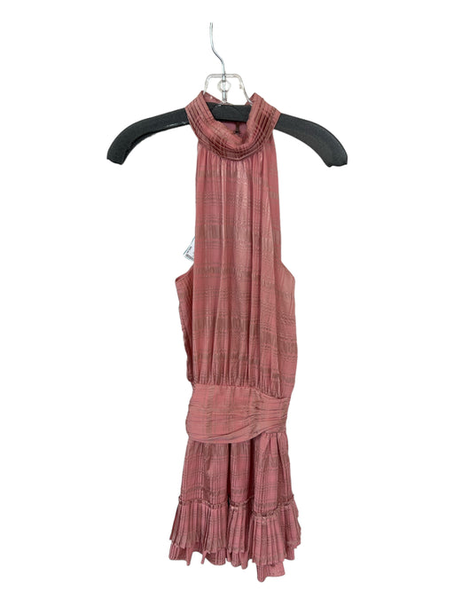 Ramy Brook Size Est S Pink Polyester Sleeveless Accordion Dress Pink / Est S