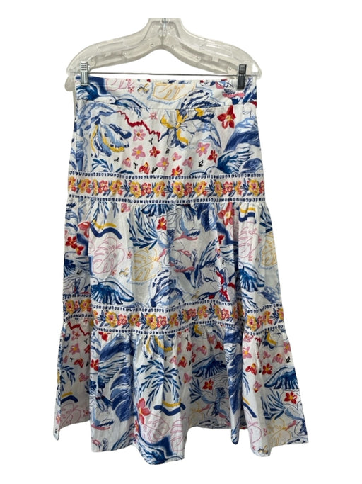 Rachel Zoe Size M/L White, Blue, Yellow & Pink Cotton Tropical Maxi Set White, Blue, Yellow & Pink / M/L