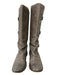 Frye Shoe Size 10 Gray Leather Buckles Flat Knee High Boots Gray / 10