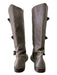 Frye Shoe Size 10 Gray Leather Buckles Flat Knee High Boots Gray / 10