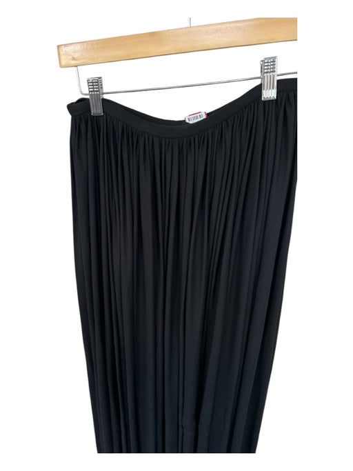 Khaite Size 2 Black Viscose Back Zip Maxi Skirt Black / 2