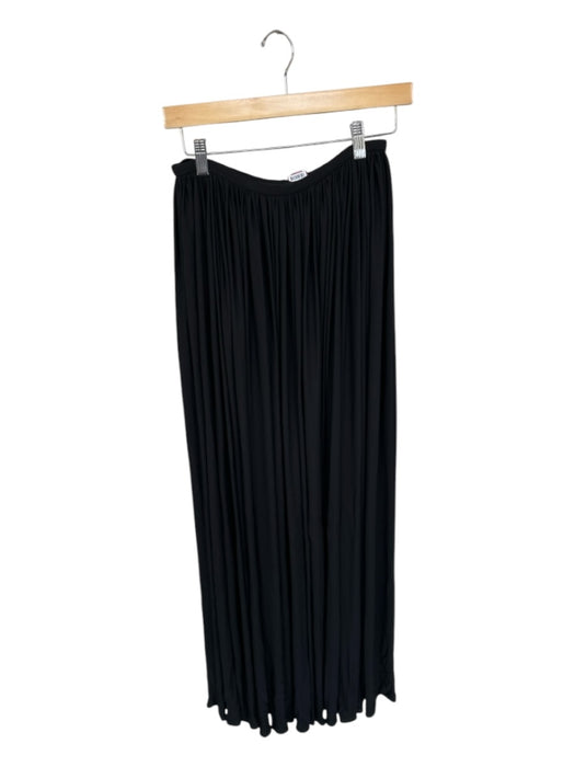 Khaite Size 2 Black Viscose Back Zip Maxi Skirt Black / 2