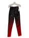 Shane Justin Size XS Red & Black Cotton Ombre Collared Button Up Slim Pant Set Red & Black / XS