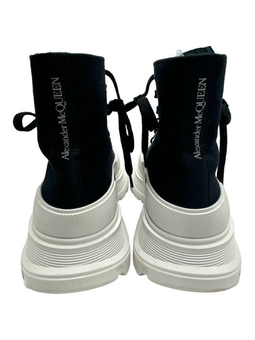 Alexander McQueen Shoe Size 38.5 Black & White Canvas Platform lace up Sneakers Black & White / 38.5