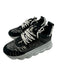 Versace Shoe Size 37.5 Black & White Synthetic & Suede Animal Print Sneakers Black & White / 37.5