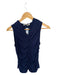 Marie Oliver Size M Navy Modal Sleeveless Gathered Ribbed Top Navy / M