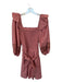 Cleobella Size S Mauve Cotton Long Balloon Sleeve Rouched Belted Dress Mauve / S