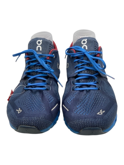 On Cloud Shoe Size 10 Blue & Burgundy Synthetic Perforated Round Toe Sneakers Blue & Burgundy / 10