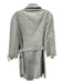Miu Miu Size 42 Taupe Gray Polyester Blend Solid Belt Inc. Pleated Coat Taupe Gray / 42