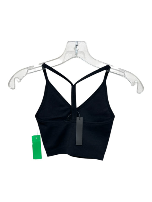 Set Active Size XS Black Nylon Blend Spaghetti Strap Ribbed Athletic Pant Set Black / XS