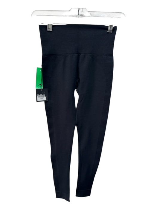 Set Active Size XS Black Nylon Blend Spaghetti Strap Ribbed Athletic Pant Set Black / XS