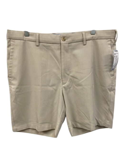 Peter Millar Size 36 Beige Synthetic Solid Athletic Khakis Men's Shorts Beige / 36