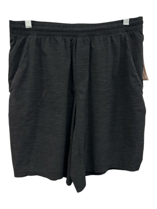 Lululemon Size L Black Synthetic Heathered Athleisure Men's Shorts Black / L