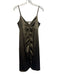 Le Lis Size S Army Green Polyester Satin Spaghetti Strap One Button Tunic Top Army Green / S