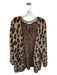 Karlie Size S/M Brown & Tan Polyester Blend Fuzzy Animal Print Sweater Brown & Tan / S/M