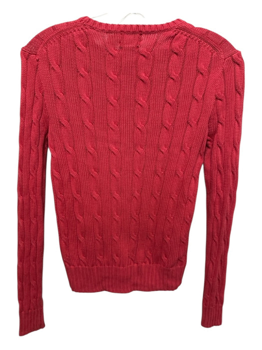 Polo Ralph Lauren Size S Red Pima Cotton Long Sleeve Knit Crew Neck Sweater Red / S