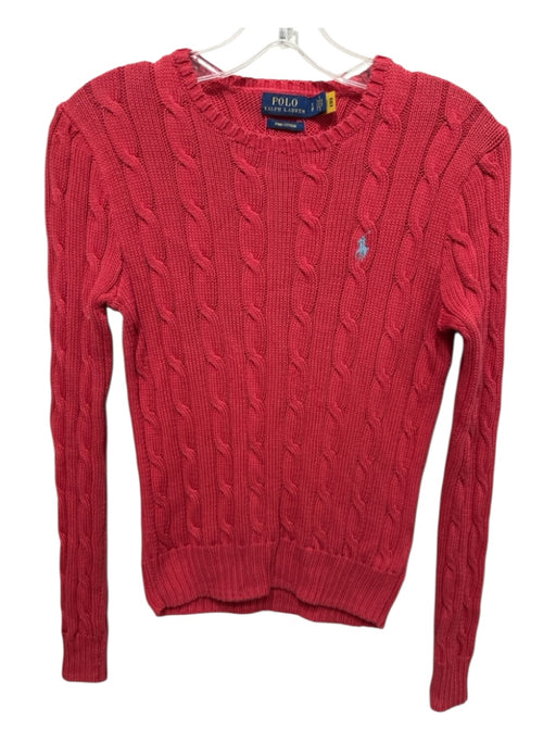 Polo Ralph Lauren Size S Red Pima Cotton Long Sleeve Knit Crew Neck Sweater Red / S