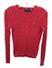 Polo Ralph Lauren Size S Red Pima Cotton Long Sleeve Knit Crew Neck Sweater Red / S