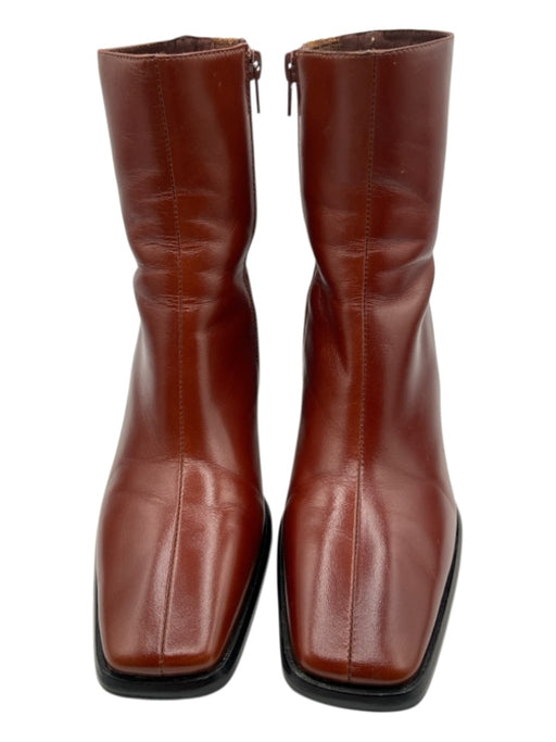 Jeffrey Campbell Shoe Size 6.5 Cognac Brown Leather Upper Solid Booties Cognac Brown / 6.5