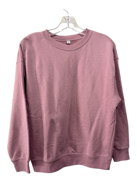 Uniqlo Size XS Light Pink Cotton & Polyester Crew Neck Sweatshirt Light Pink / XS