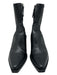 Dolce Vita Shoe Size 6.5 Black Leather Stacked Block Heel Pointed Toe Booties Black / 6.5