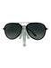 Ray Ban Black Double Bridge Silver Hardware Aviator Sunglasses Black