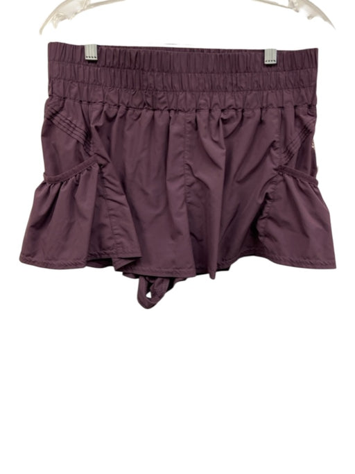 FP Movement Size Medium Dusty Purple Elastic Waist Pintuck Pockets Shorts Dusty Purple / Medium