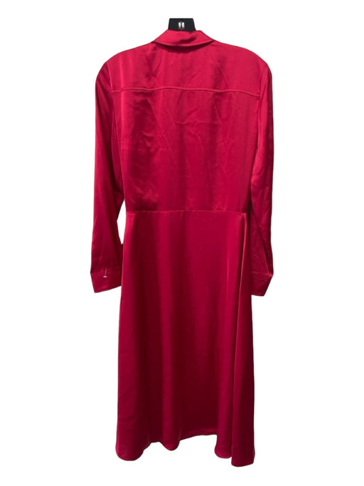 Lauren Ralph Lauren Size 00 Red Polyester Blend Surplice Long Sleeve Dress Red / 00