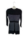 St. John Size 0 Black & Gray Wool Blend Long Sleeve Checkered Back Zip Dress Black & Gray / 0