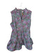 Karlie Size L Green & Purple Polyester jaquard Sleeveless Ruffles Floral Dress Green & Purple / L