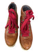 Bionica Shoe Size 6 Brown & Red Leather Lace Up Athletic Boots Brown & Red / 6