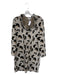 Tyler Boe Size M Tan & black Polyester Blend Long Sleeve Animal Print Dress Tan & black / M