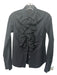 Red Valentino Size S Black Cotton Long Sleeve Button Front Ruffle Top Black / S