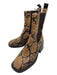 Sam Edelman Shoe Size 7 Beige & Brown Leather Snake Print Calf High Boots Beige & Brown / 7