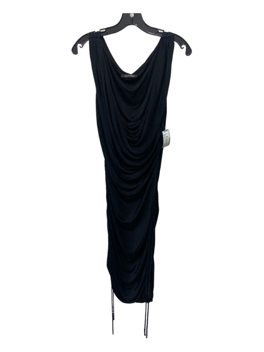 Roberto Cavalli Size S Black Off Shoulder Cowl Neck Fitted Maxi Dress Black / S