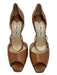 Jimmy Choo Shoe Size 39 Brown Leather Peep Toe Square Toe Buckle Stiletto Pumps Brown / 39