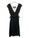 Giambattista Valli Size S / 42 Black & White Silk Fabric Block Knee Length Dress Black & White / S / 42