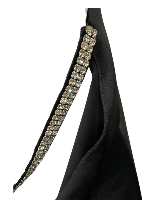 L'Atelier D' Elfi Size S Black & Rhinestone Stretch Open Back Knee Length Dress Black & Rhinestone / S