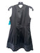 Maya Size 38 Black Wool Blend Deep V Sleeveless Woven Detail Bow Dress Black / 38