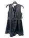 Maya Size 38 Black Wool Blend Deep V Sleeveless Woven Detail Bow Dress Black / 38