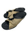 Ana-Tech Shoe Size 42 Black & Beige Leather Snake Detail Open Toe & Heel Sandals Black & Beige / 42