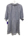 Melissa Nepton Size M Blue & White No Fabric Tag Striped Trim Detail Dress Blue & White / M