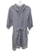 Melissa Nepton Size M Blue & White No Fabric Tag Striped Trim Detail Dress Blue & White / M