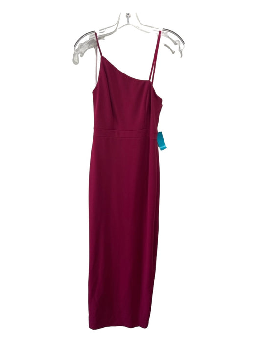 Aidan Aidan Mattox Size 0 Maroon Red Polyester One Shoulder Sleeveless Gown Maroon Red / 0