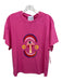 Alden Adair Size Est S Hot pink Cotton Blend T Shirt Mushroom Eye Sun Top Hot pink / Est S